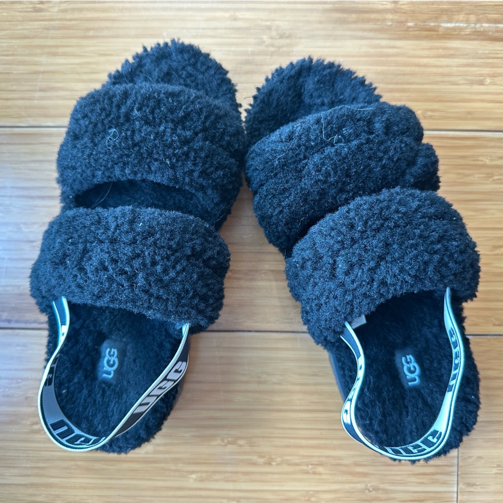 UGG Charcoal Fuzzy Footwear